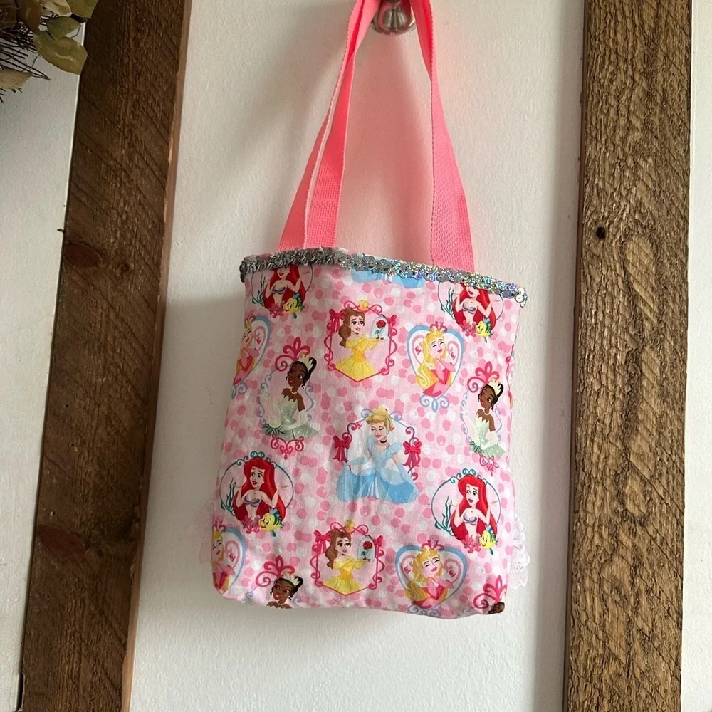 New Hand Crafted Handmade Girls Disney Princess Bling Purse